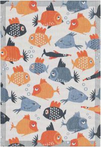 Ekelund Maritim fish tea towel (oeko-tex) 35x50 cm blue, orange, white