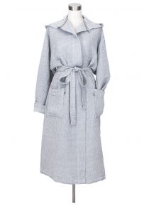 Lapuan Kankurit Unisex bathrobe w. hood white, grey Terva (tar)
