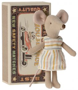 Maileg mouse big sister height 13 cm in box pink, multicolored