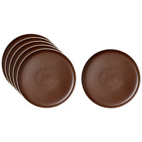Studio Round North plate Ø 27 cm matt white, matt coloured bark 6 pcs