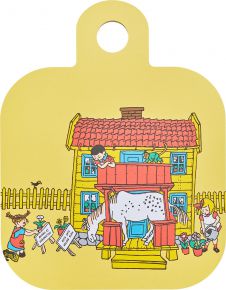 Muurla Pippi Longstocking Villa Villekulla cutting board / serving board 25x32 cm with 2 motifs yell