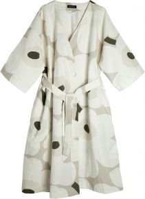 Marimekko Ladies Bademantel beige, white, green Unikko