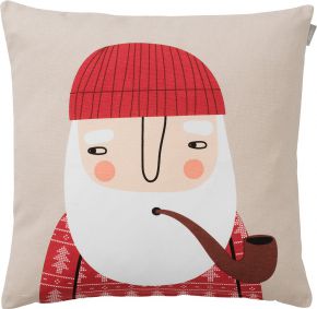 Spira of Sweden Kompiskudde Jul-Ebbot cushion cover (oeko-tex) 47x47 cm beige, red-pink, pink, white