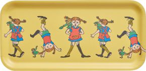 Muurla Pippi Longstocking Pippi tray 13x27 cm yellow, multicolored