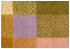 Heymat Mix Teklan doormat / carpet purple, green, pink, nature