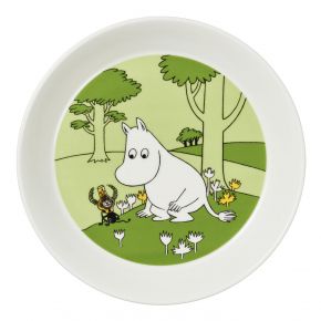 Moomin by Arabia Moomintroll plate Ø 19 cm grass green