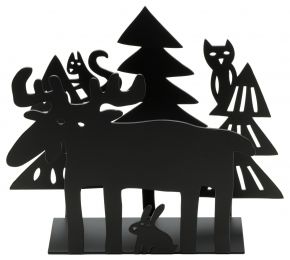 Bengt & Lotta Moose in Forest paper napkin holder height 17 cm black