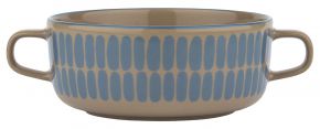 Marimekko Alku (beginning) Oiva soup cup / bowl with handles 0.5 l terra, sky blue