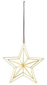 Bloomingville hanging star height 30 cm Ø 8 cm gold