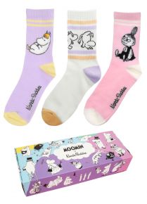 Nordicbuddies Ladies socks size EU 36-42 gift box 3 pcs Moomin GB02-E