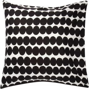 Marimekko Unikko bed pillow case 80x80 cm (oeko-tex) black, white
