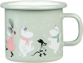 Muurla Moomins Festive Spirits cup / mug 0.25 l enamel green, multicolored