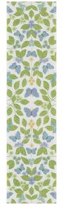 Ekelund Spring butterfly dream table runner (oeko-tex) 35x140 cm green, blue, white