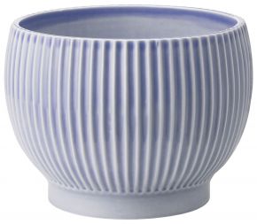 Knabstrup Keramik flower pot grooves height 12 cm Ø 14.5 cm