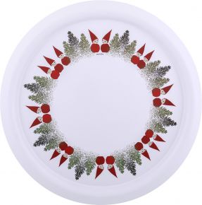 Aarikka Tonttus in the forest tray Ø 40 cm red, green, white