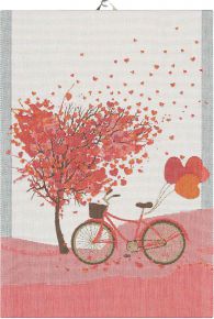 Ekeklund Special Occasions Wind of Love tea towel (eco-tex) 35x50 cm red, white, grey