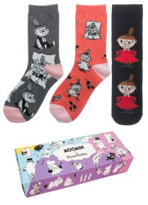 Nordicbuddies Ladies socks size EU 36-42 gift box 3 pcs Moomin GB02-B