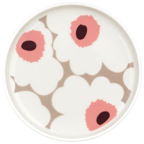 Marimekko Unikko Oiva plate Ø 13,5 cm cream, clay, powder, dark wine