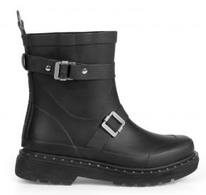 Ilse Jacobsen Ladies rubber boots half shaft with buckle RUB320M black