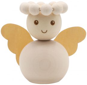 Aarikka Christmas angel height 6 cm off white nature