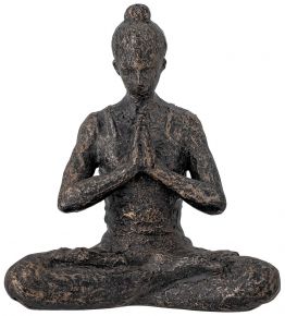 Bloomingville deco yoga sculpture height 13.5 cm width 7 cm length 12.5 cm black