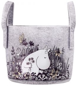 Muurla Moomins flower field recycled PET storage basket height 24 cm Ø 30 cm