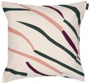 Marimekko Heinikko (grass) cushion cover 40x40 cm linen, red, dark green