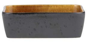 Bitz Stoneware oven dish 14x19 cm black, amber