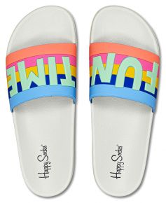 Happy socks Unisex pool slides Fun Time