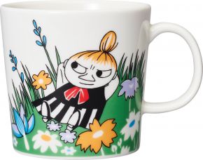 Moomin by Arabia Moomins Little My and Meadow cup / mug 0.3 l green, cream white, multicolored