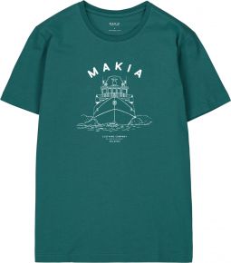 Makia Clothing Men T-Shirt with Print Mariner jasper green Special Edition for Baltic Sea