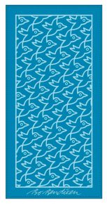 Bo Bendixen towel Birds 50x100 cm turquoise