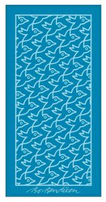 Bo Bendixen towel Birds 50x100 cm turquoise