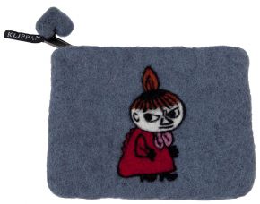 Klippan Moomin Sneaky Little My felted wallet handmade 10x14 cm