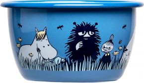 Muurla Moomin day in the garden friends bowl enamel 0.3 l blue, black, yellow, white
