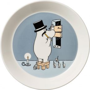 Moomin by Arabia Moomins Moominpapa plate Ø 19 cm blue grey, cream white, multicolored