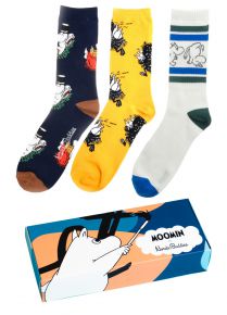 Nordicbuddies Men socks size EU 40-45 gift box 3 pcs Moomin GB01-I