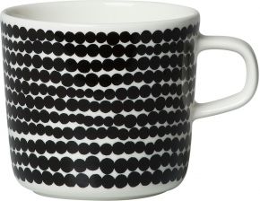 Marimekko Siirtolapuutarha (colonial garden) Oiva mug with handle 0.2 l black, cream