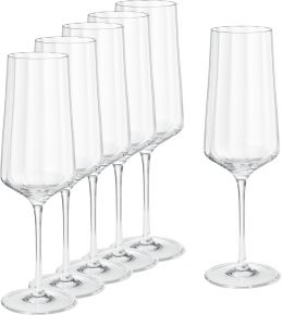 Georg Jensen Bernadotte champagne glass 27 cl clear 6 pcs