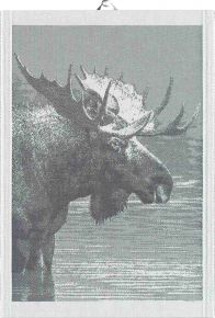Ekeklund Animals Moose - King of the Forest tea towel (eco-tex) 35x50 cm grey