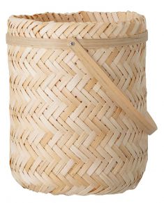 Bloomingville storage basket / flower pot with handle height 20 Ø 16 cm bamboo