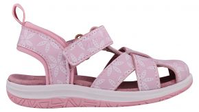 Viking Footwear Girls Kids sandal light pink with Velcro Vilde Print