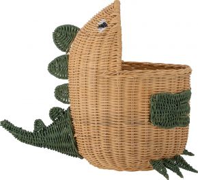 Bloomingville Mini Eddi storage basket dinosaur rattan height 48