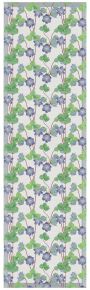 Ekelund Spring liverflower table runner (oeko-tex) 35x120 cm blue, white, green
