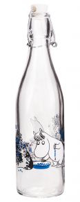 Muurla Moomin blueberries glass bottle closable 0.5 l