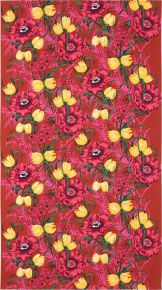 Vallila Kiovan kukka (flower pattern) tablecloth (eco-tex) 145x250 cm red, yellow, green