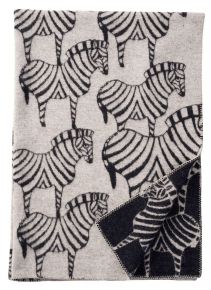 Klippan Zebra woollen blanket 130x180 cm beige