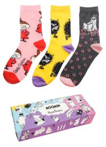 Nordicbuddies Ladies socks size EU 36-42 gift box 3 pcs Moomin GB02-H
