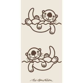 Bo Bendixen hand towel (oeko-tex) sea otter 50x100 cm beige, brown