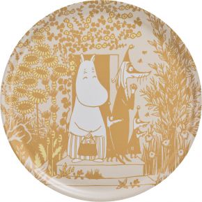 Muurla Moomins wild garden tray Ø 40 cm yellow, pink